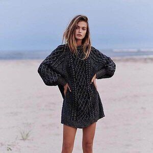 free people on a boat cable sweater dress